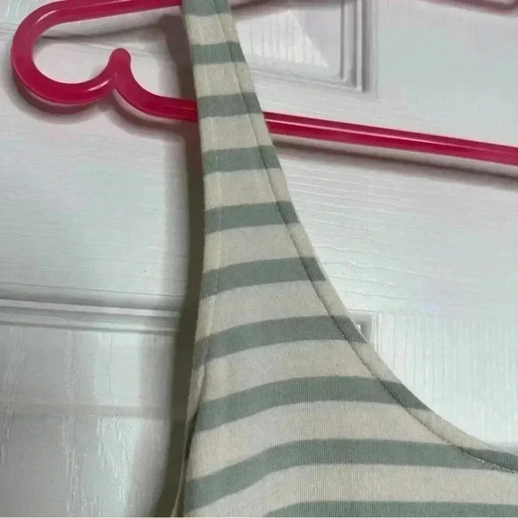 H&M Mama Calf Length Cotton Maternity Dress White & Mint Green  Striped Sz Small - Picture 16 of 16